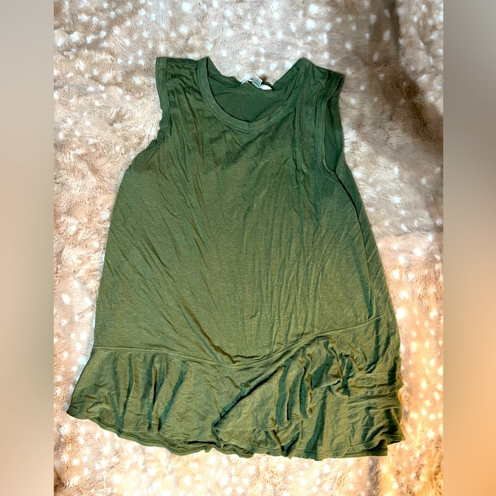 Olivia green long flow shirt